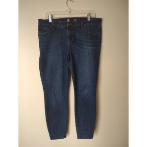 Kut From The Kloth Women's Connie Ankle Skinny Zippered Ankle Blue Jean's 14